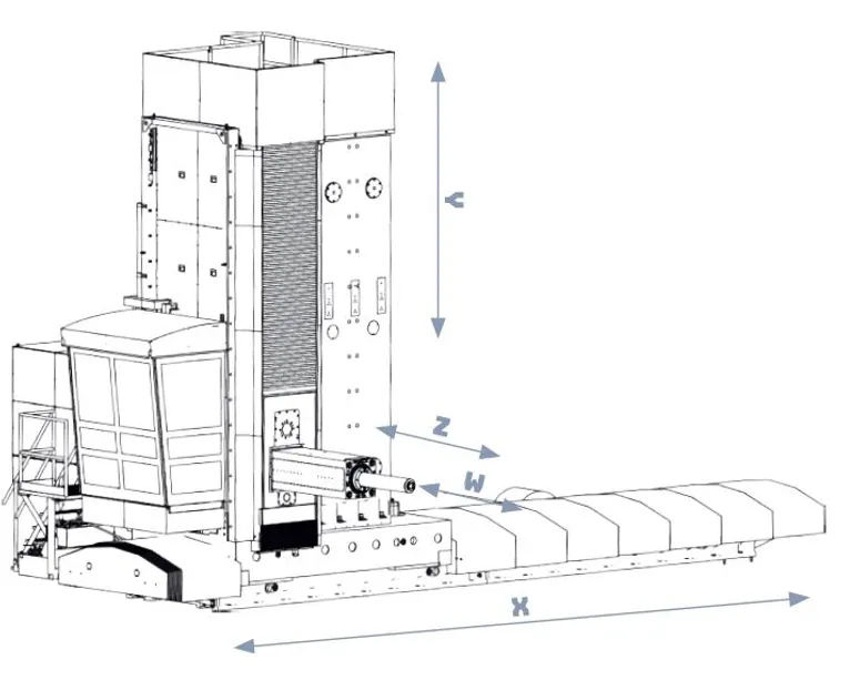Mandrilhadora CNC Floor-Type – TOS VARNSDORF – WRD-160-180-200-H_DRAFT