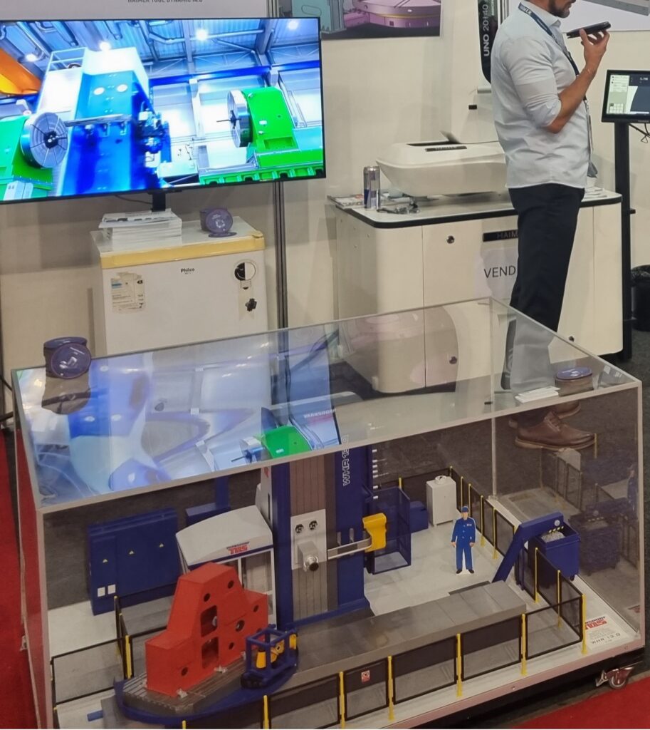 Maquete da mandriladora CNC da TOS VARNSDORF